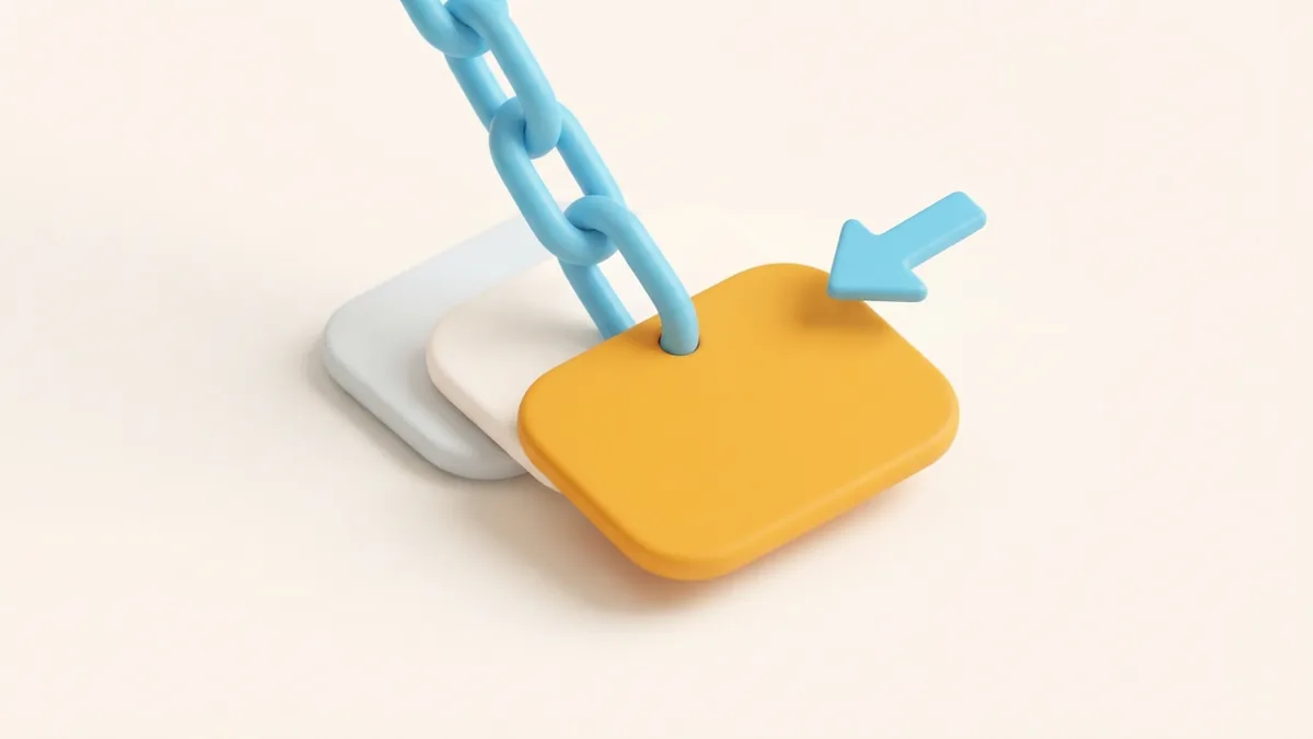 Abstract rounded cards showing how to choose a strong clickable profile link