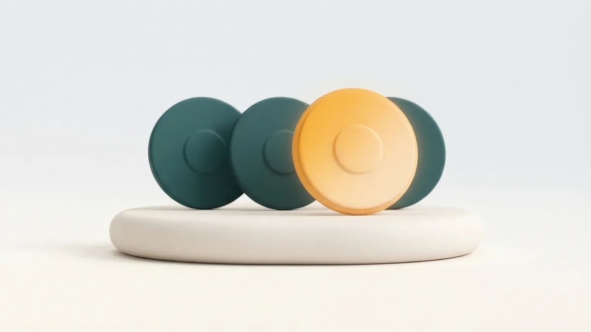 Highlighted music disc selected from simple abstract song choices