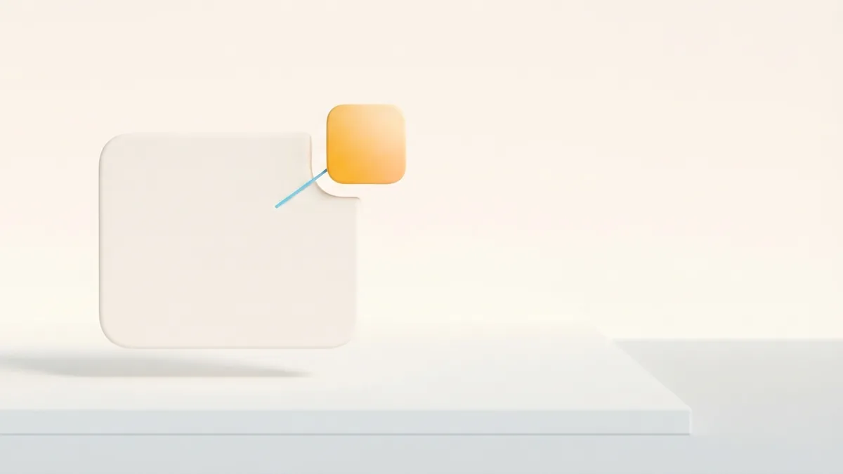 A detached rounded chip beside a clean profile card, representing a removed profile link