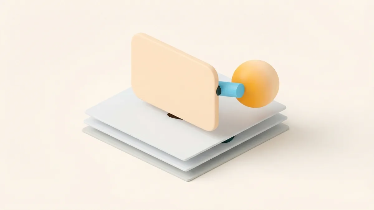 Profile link requirements concept Abstract floating card and nodes representing profile link requirements