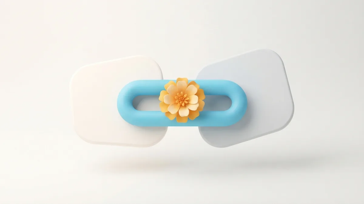 Abstract linked cards representing clear anchor text and a well matched target page