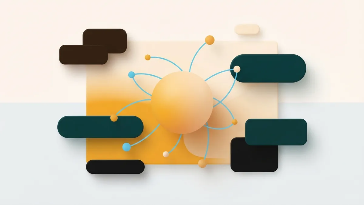 Abstract connected nodes showing grouped activity without individual identities