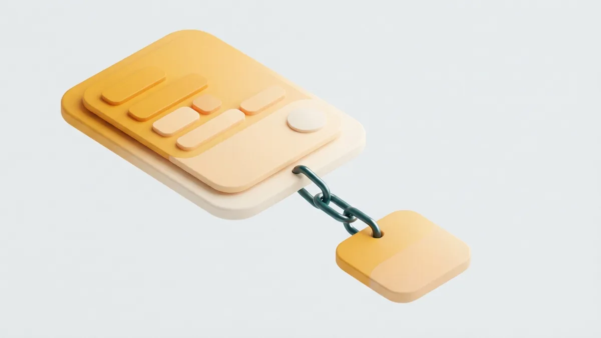 Rounded cards linked together to show the steps for adding an Instagram profile link