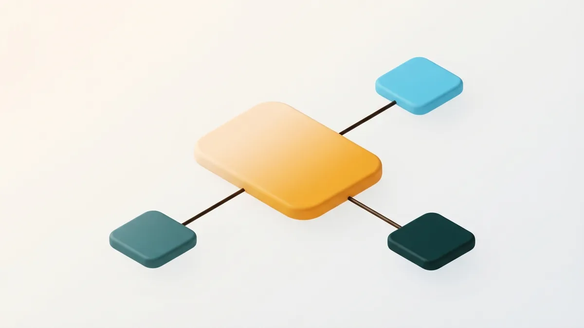 Connected rounded tiles represent useful website and social links in an Instagram bio