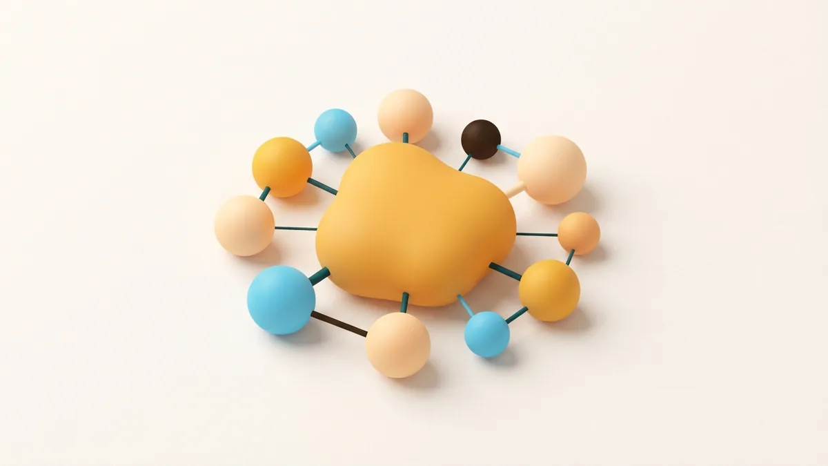 Rounded connected nodes represent followers joining an online community