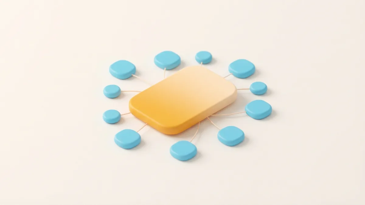 Gather responses in one place A simple form card gathering audience responses through connected nodes