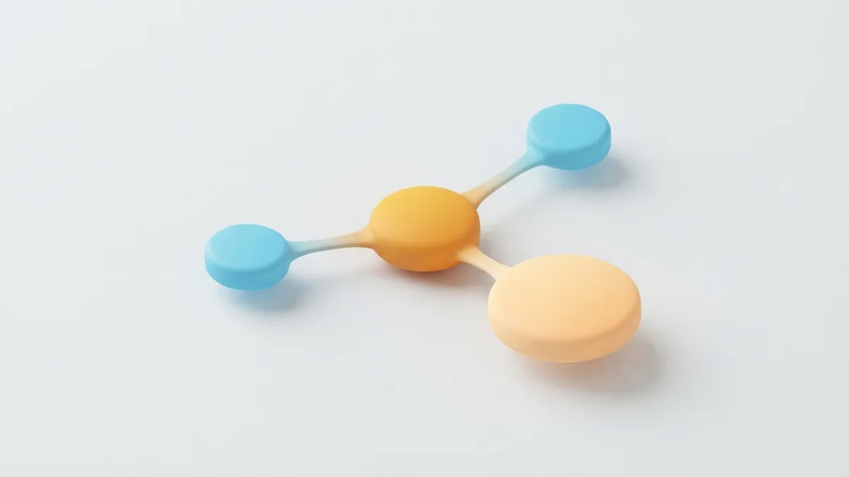 One profile link with several destinations Marigold central link node connected to three rounded destination nodes