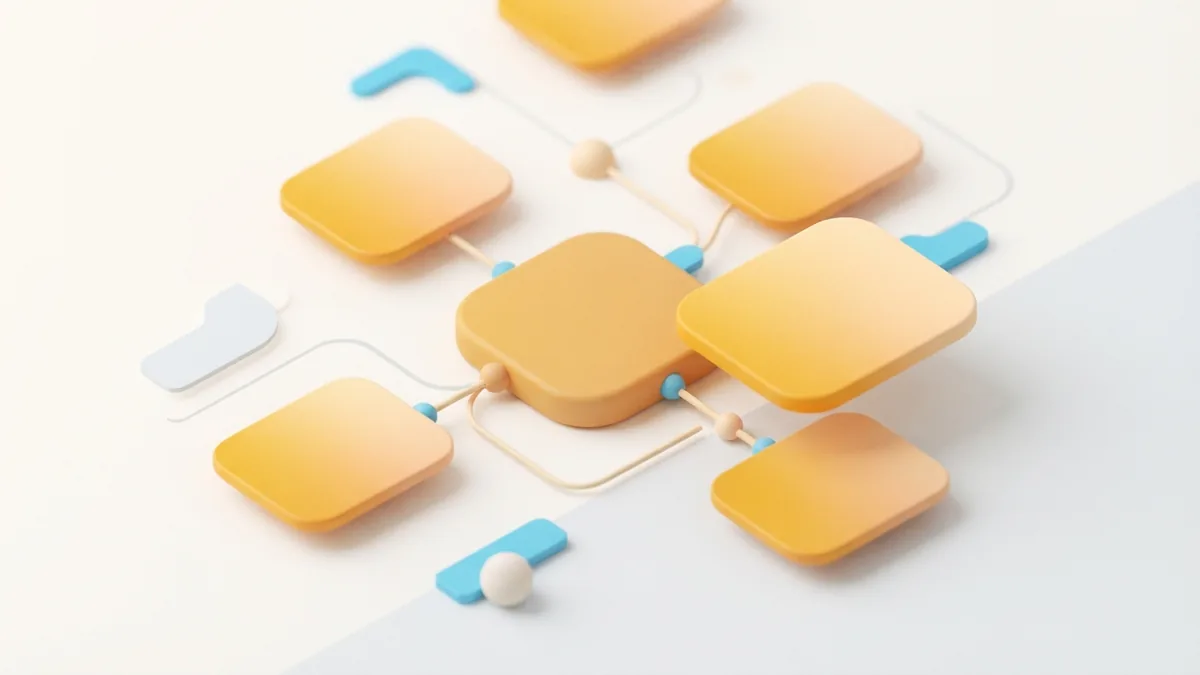 Organize several destinations from one link A central link card branching to several neatly arranged destinations