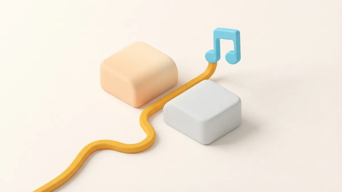 Solve profile music issues Abstract shapes show a clear path past obstacles to profile music