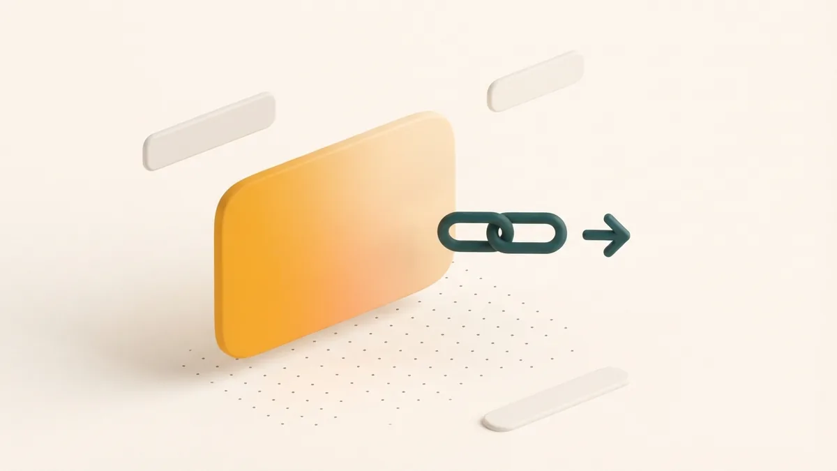 A clear path for adding a bio URL A link and forward arrow show the steps from a profile card to a website