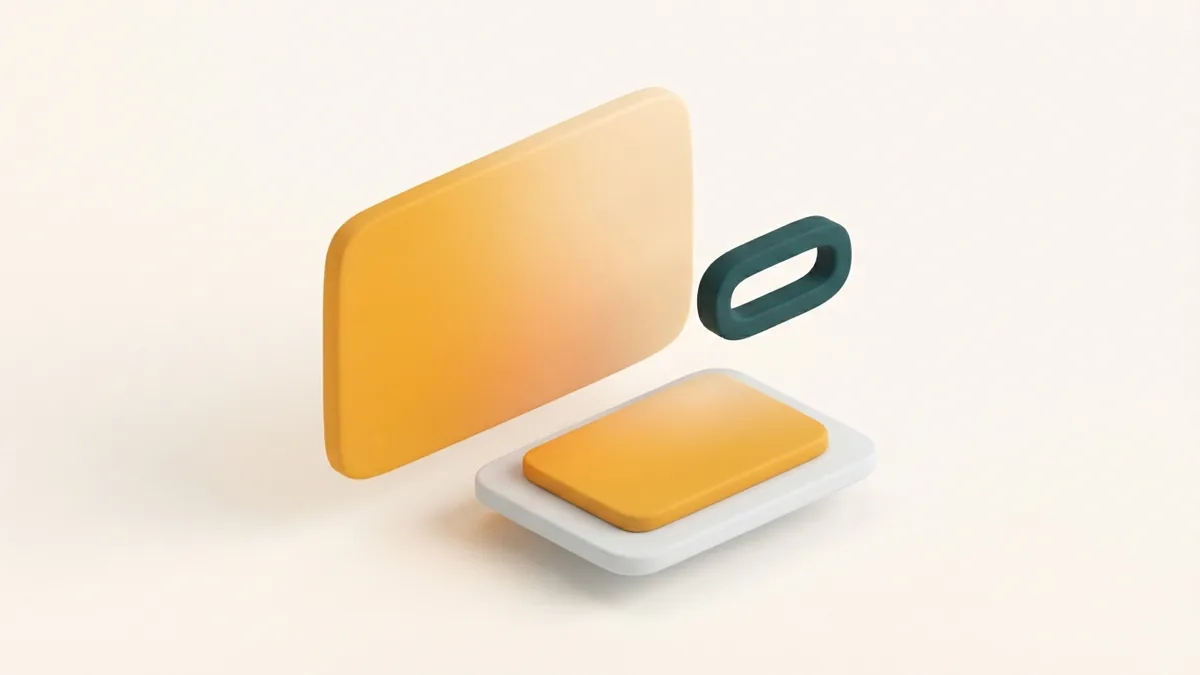 Abstract card and link forms representing a saved social profile link