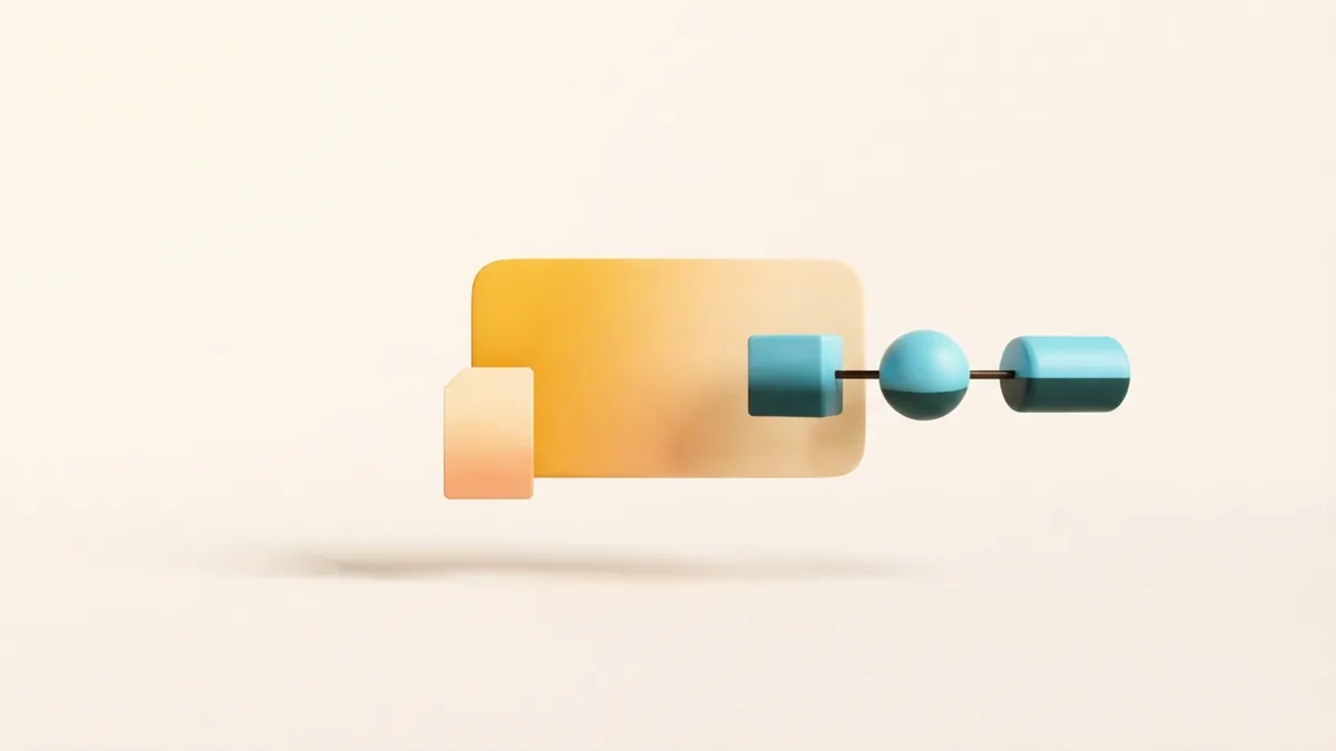 Minimal rounded profile elements arranged to represent a polished Instagram bio