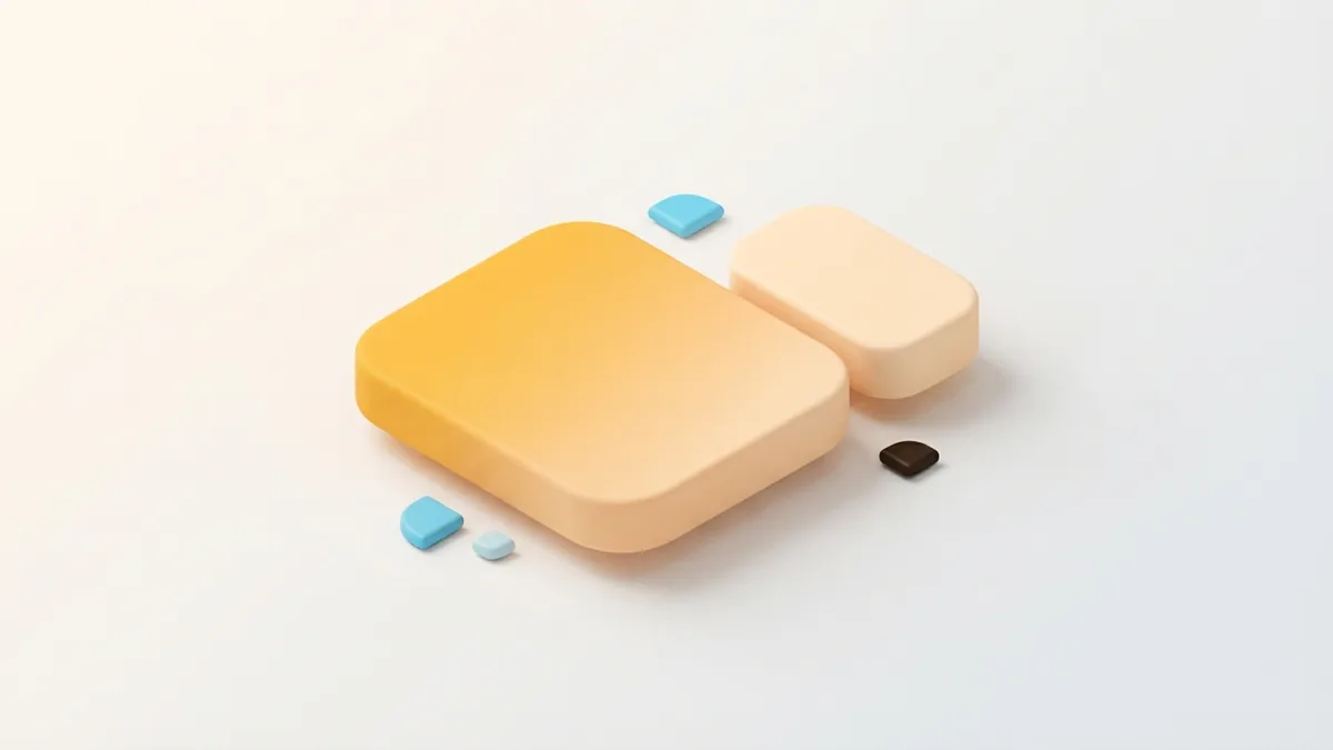Smooth blank blocks separated by a clean gap represent Unicode spacing in an Instagram bio