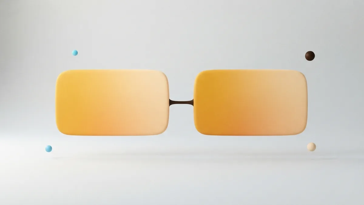 Abstract clay cards linked by a subtle bridge to represent invisible spacing