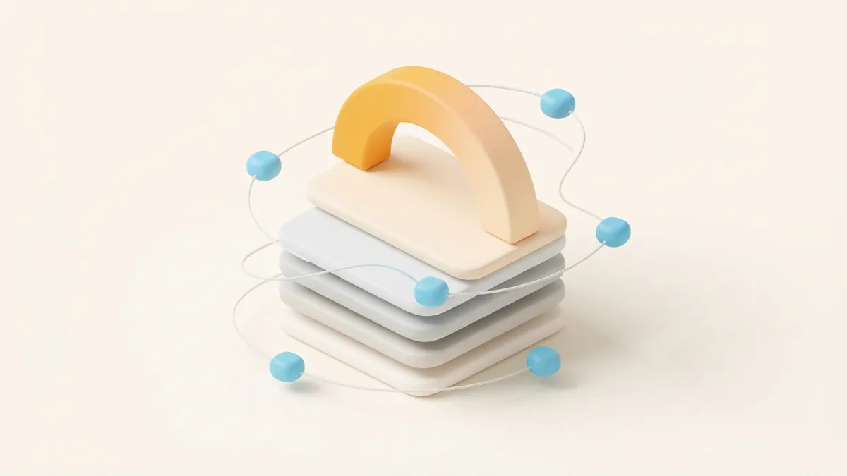 Show your professional direction Abstract layered cards showing a clear professional direction and career focus