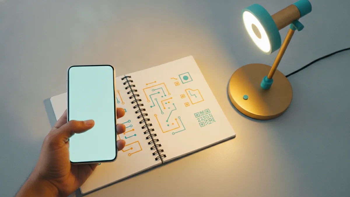 Beacons page as your link hub Hand holding a phone while planning social links and offers