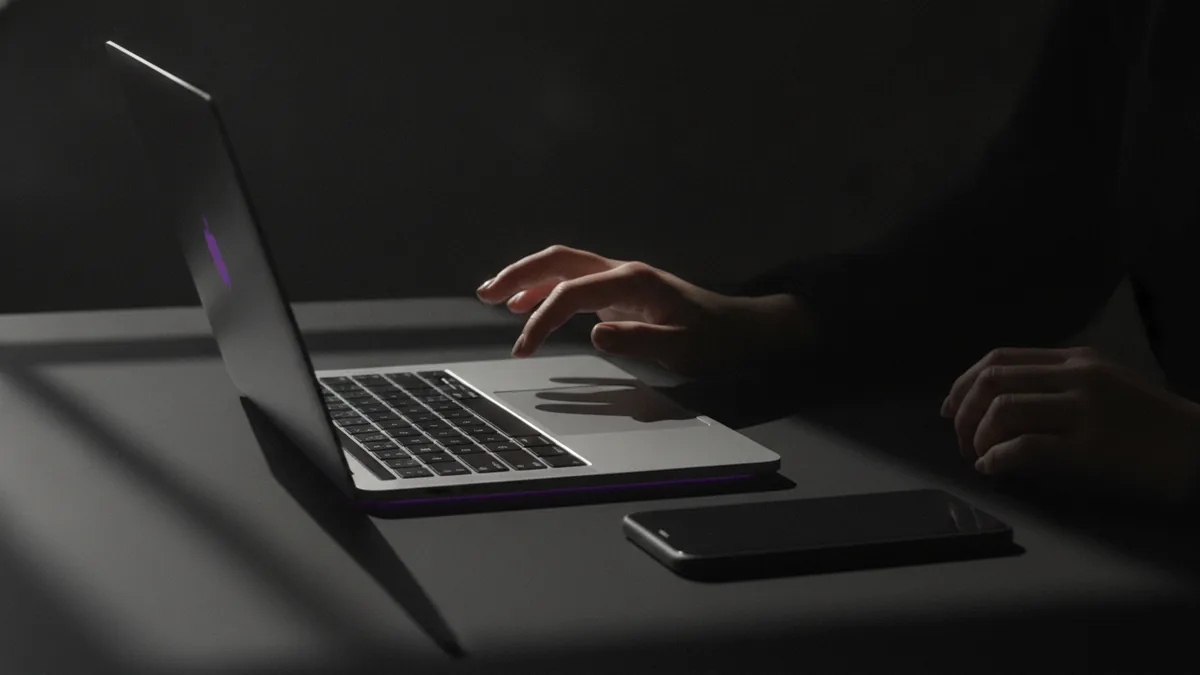 Hands preparing a short, shareable link for a bio destination.