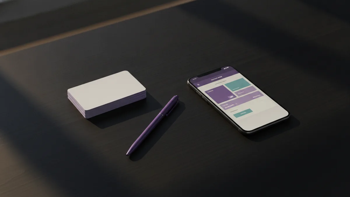 Planner and phone used to choose a landing page for bio link clicks