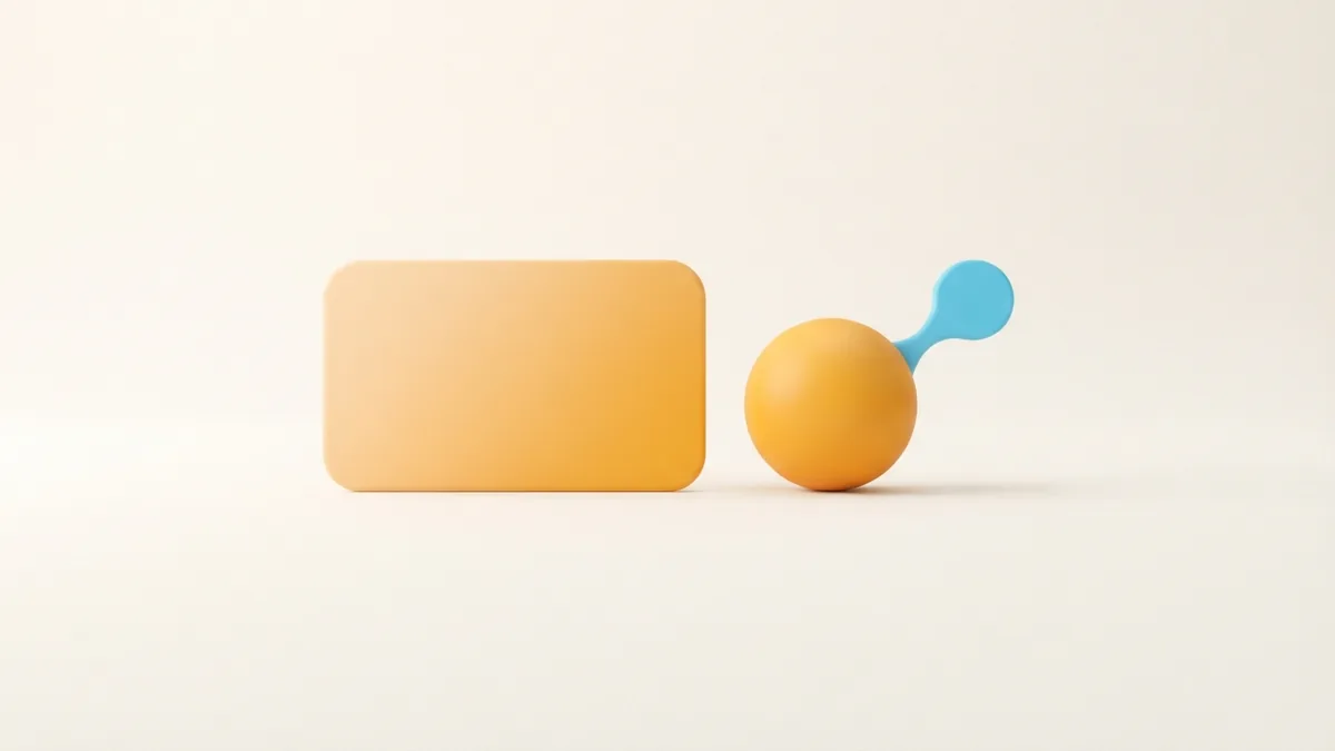 Check account access before adding a link Rounded neutral card with simple colored shapes representing account access
