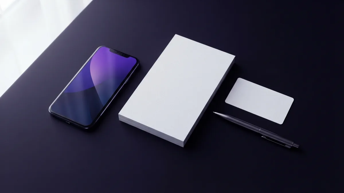 Review TikTok bio link requirements Mobile phone and business papers representing TikTok account link requirements
