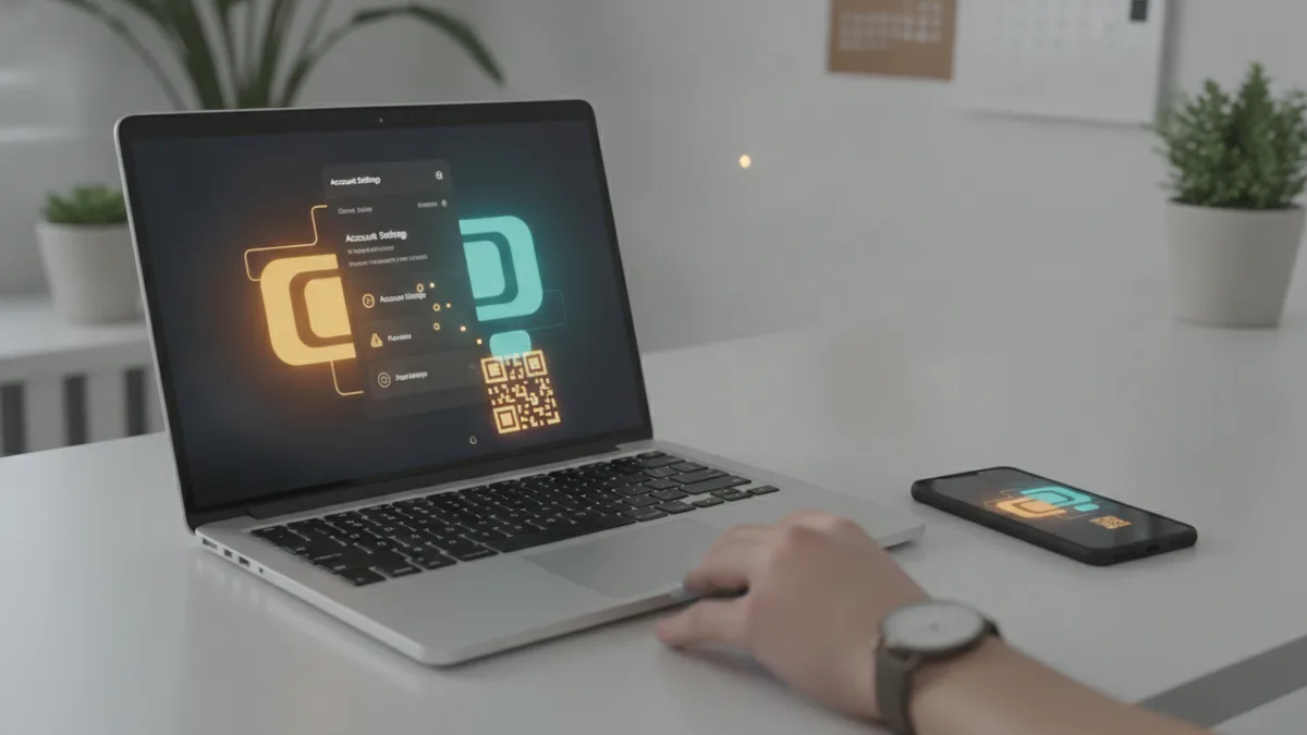 Connect via web browser and approve permissions Laptop and phone used to connect accounts and authorize integrations for TikTok shopping