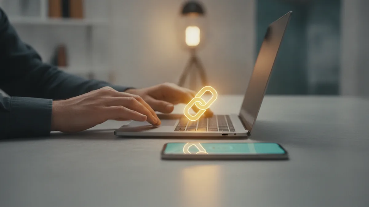 Switch to Professional account Laptop and phone setup showing account type change for Instagram.