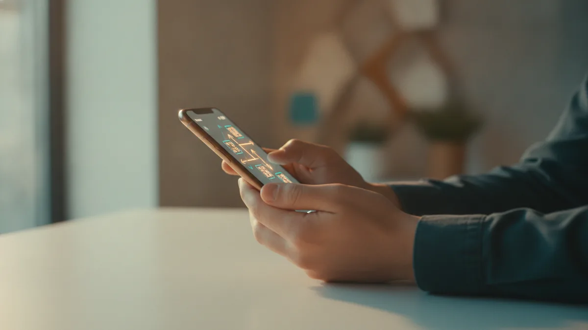 Creator switching to a TikTok business account on a phone