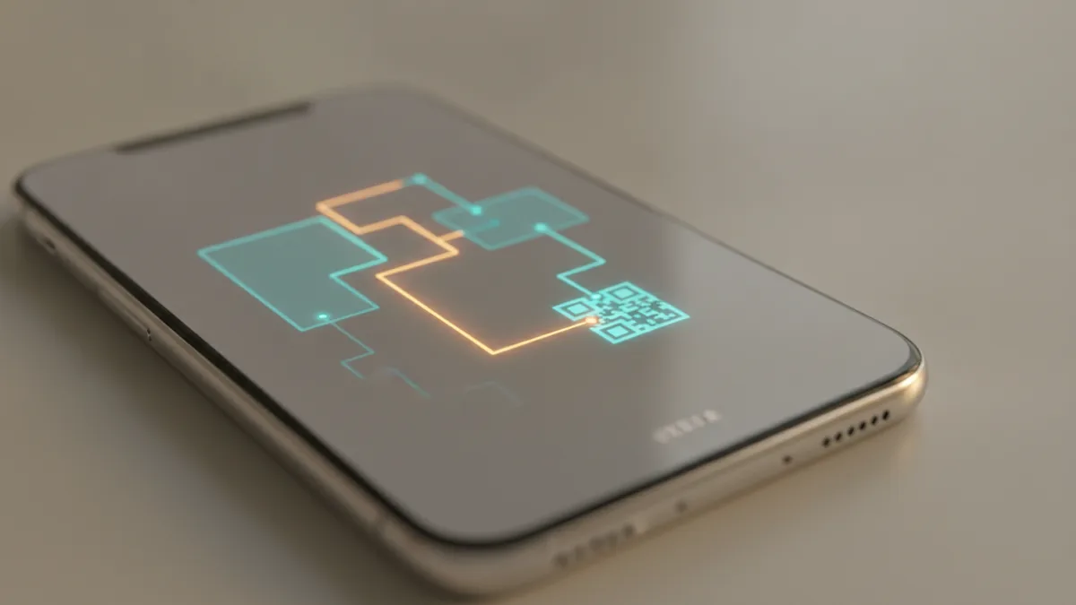 Smartphone close-up showing profile editing flow for changing a category.