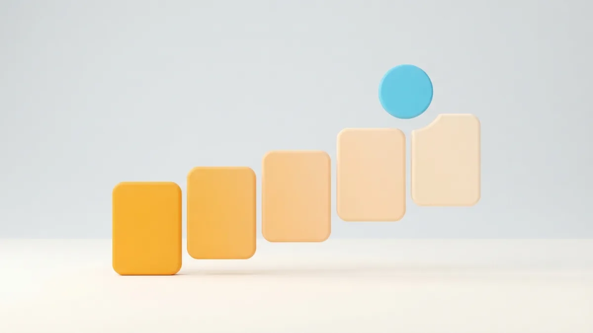 Simple steps for adding a profile song Abstract step flow with rounded cards for adding music to a profile