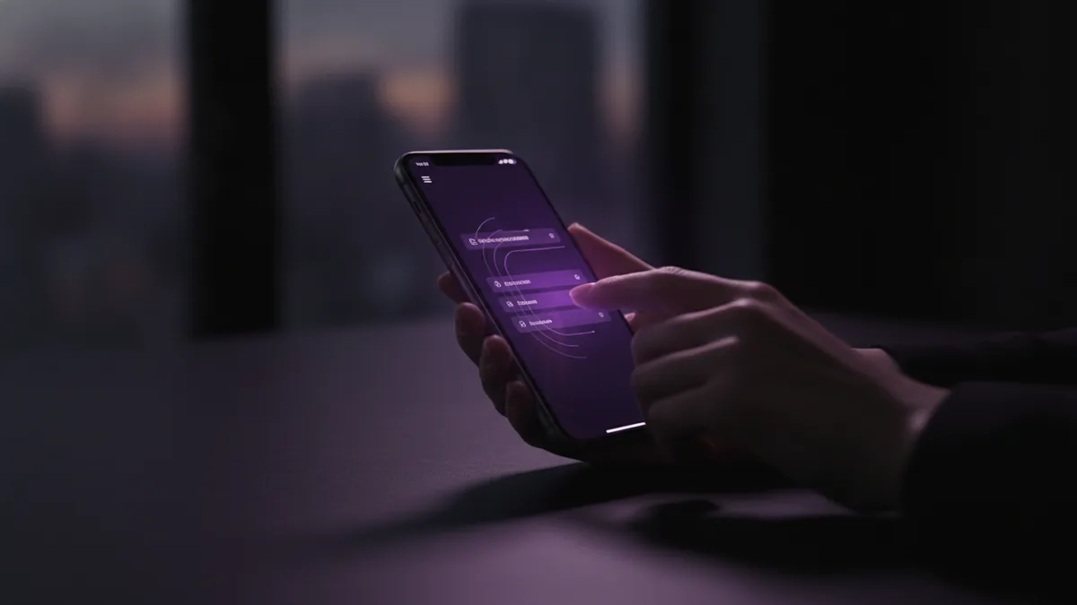 Hand holding a phone while adding a website link to an Instagram profile