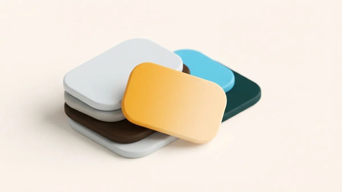 Show your role at a glance Layered rounded cards suggest a concise personal introduction and work identity for a social profile