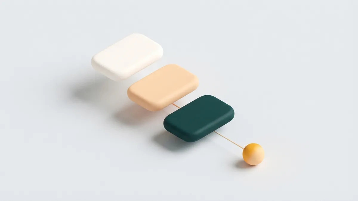Rounded shapes arranged in a clear path represent the steps for updating an occupation bio