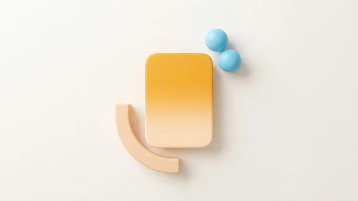Balanced rounded shapes and accents suggest a clear, engaging description for a professional profile