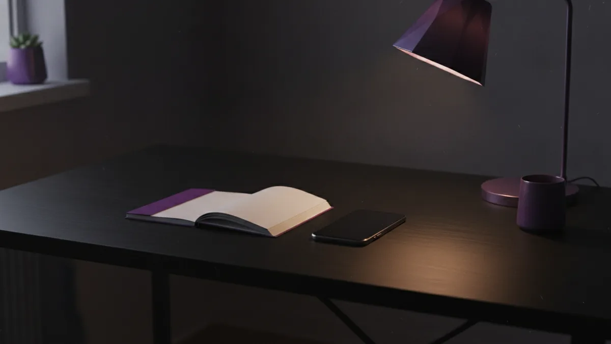 Desk setup for drafting and editing styled Instagram bio text