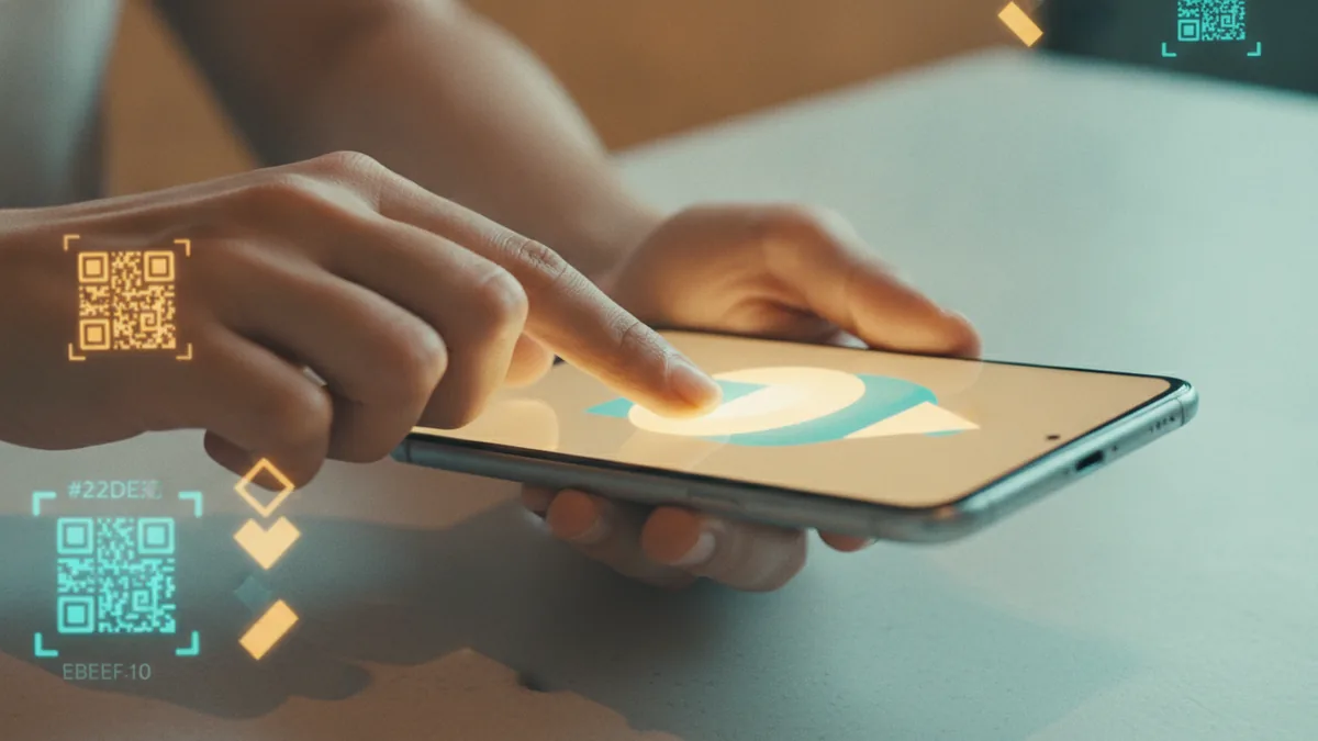 Hands pasting styled bio text into an Instagram profile field