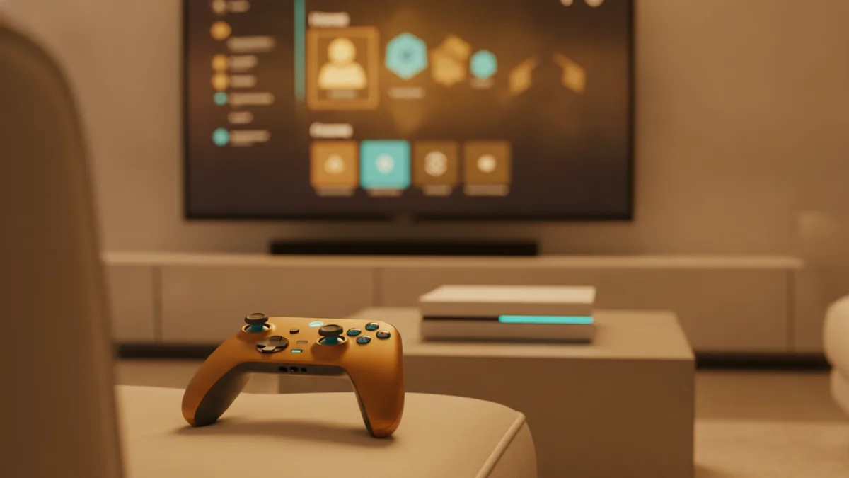 Go to your gamertag Console setup showing profile navigation workflow for Xbox accounts
