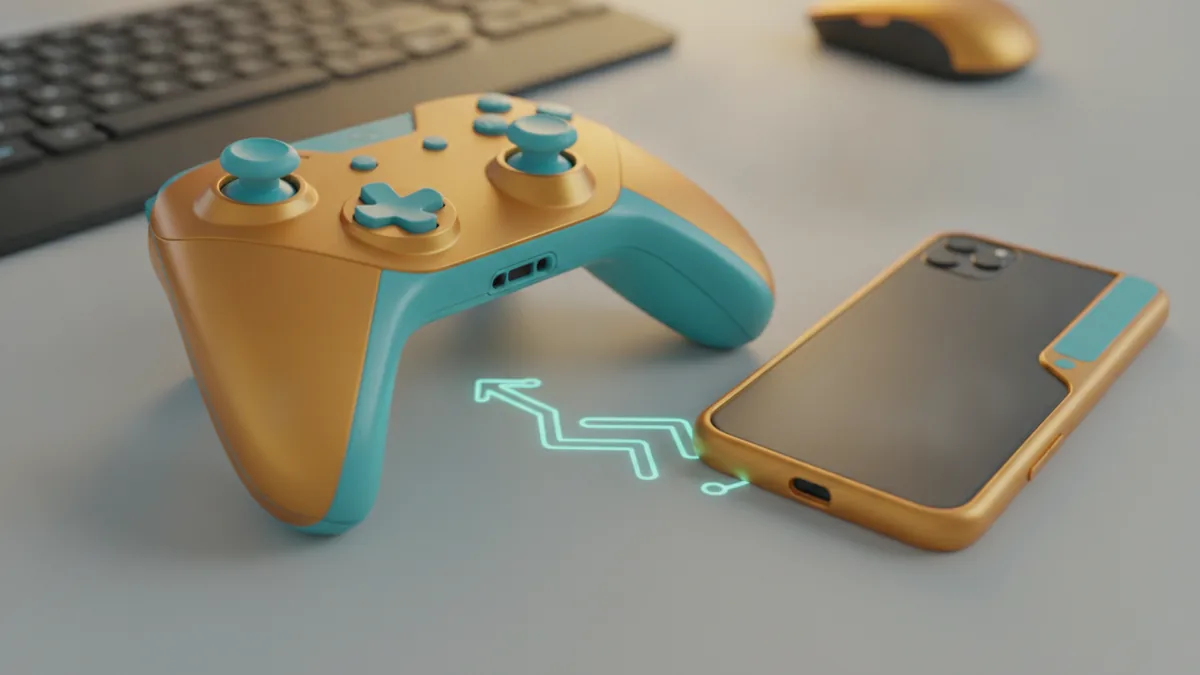 Edit and confirm your bio Controller and phone ready for changing an Xbox profile bio