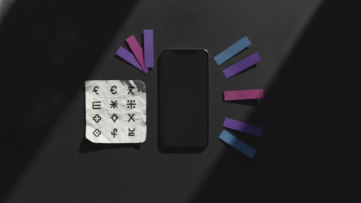Symbols and emojis used to style a short Facebook bio with clarity