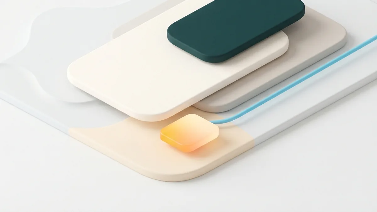 Editing a console profile Layered rounded shapes represent editing a profile bio on a console