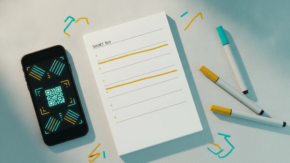 Writing and customizing a personal Instagram bio with notes and symbols