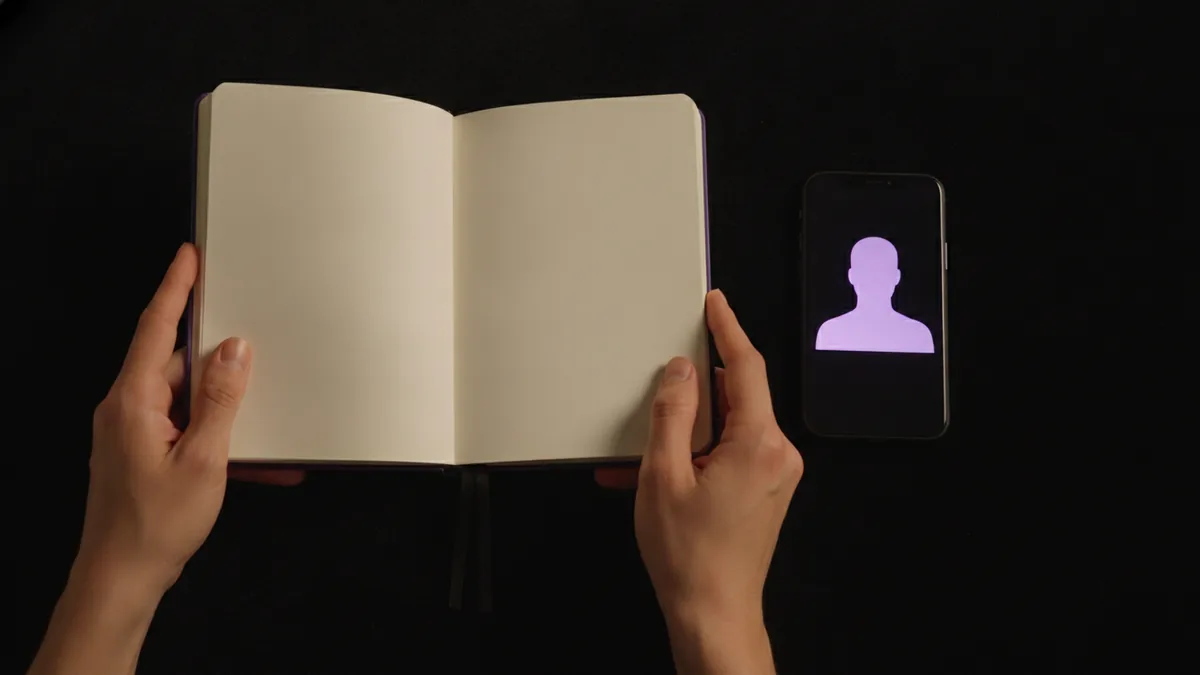 Plan your bio in seconds Hands planning on paper with a phone nearby to draft a short bio.