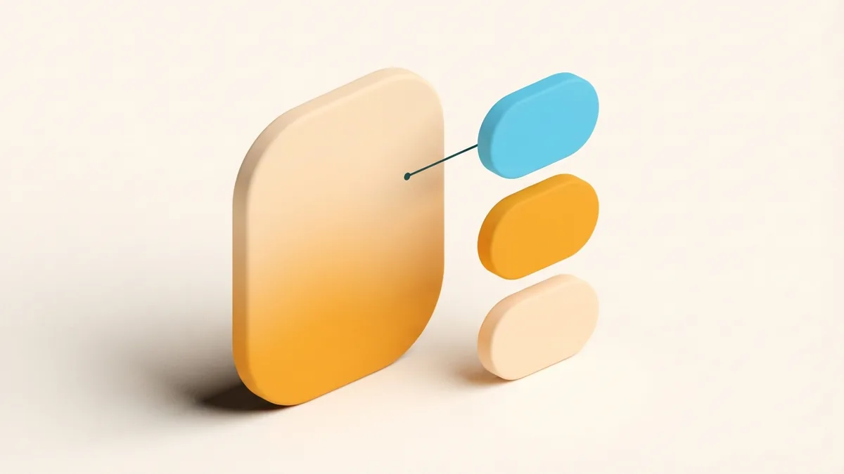 Bio emphasis and visual hierarchy Abstract rounded cards showing clear hierarchy for an Instagram bio layout