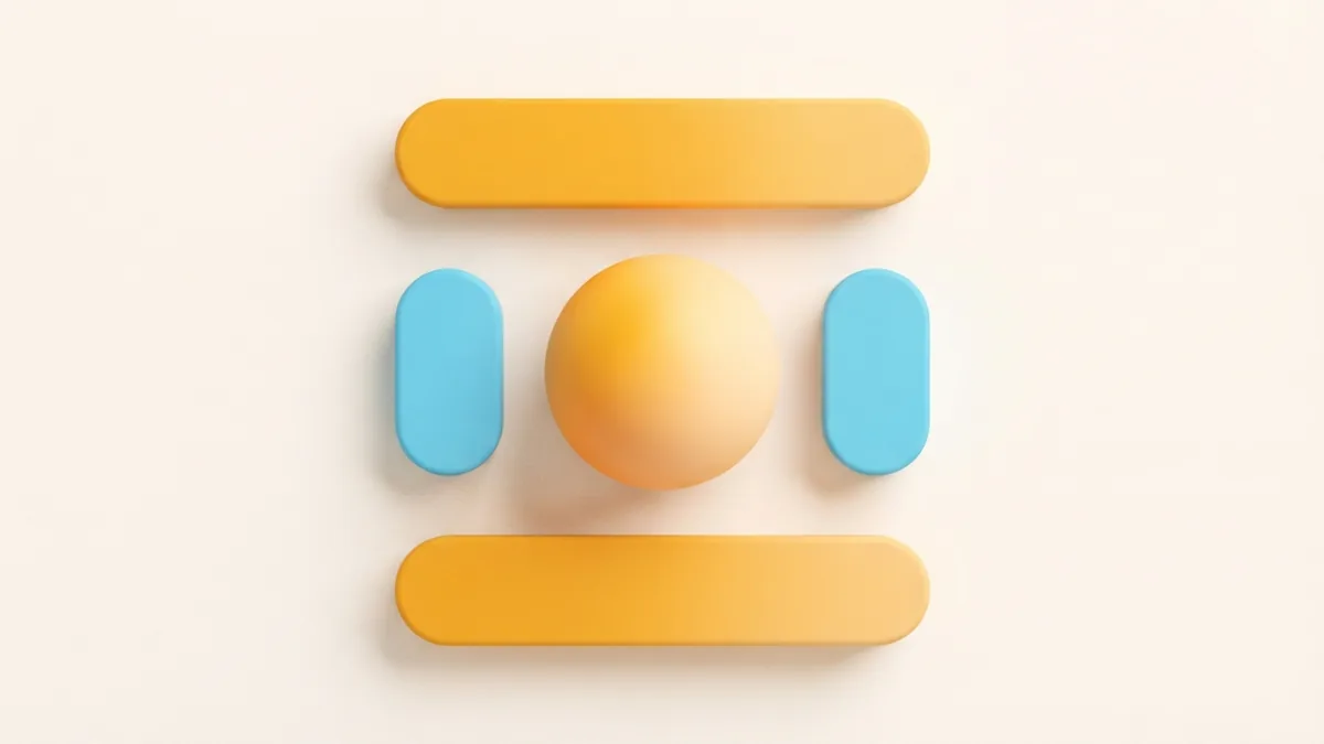 Balanced geometric forms showing a centered and neat profile layout