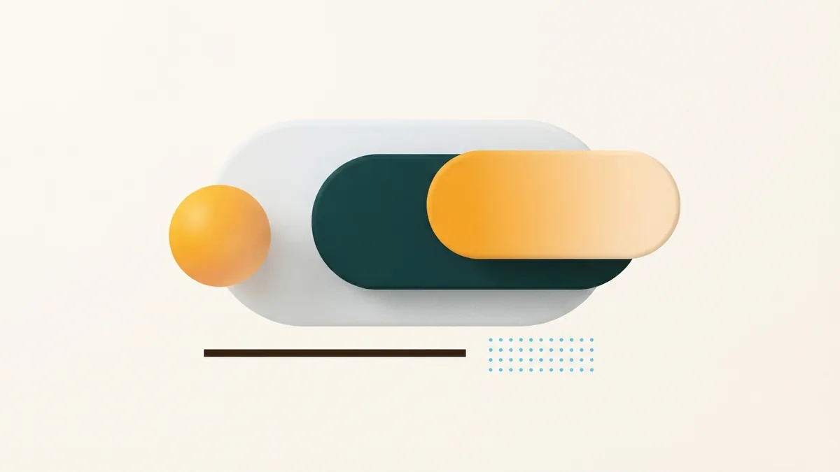 Layered rounded shapes representing the key parts of a focused LinkedIn bio