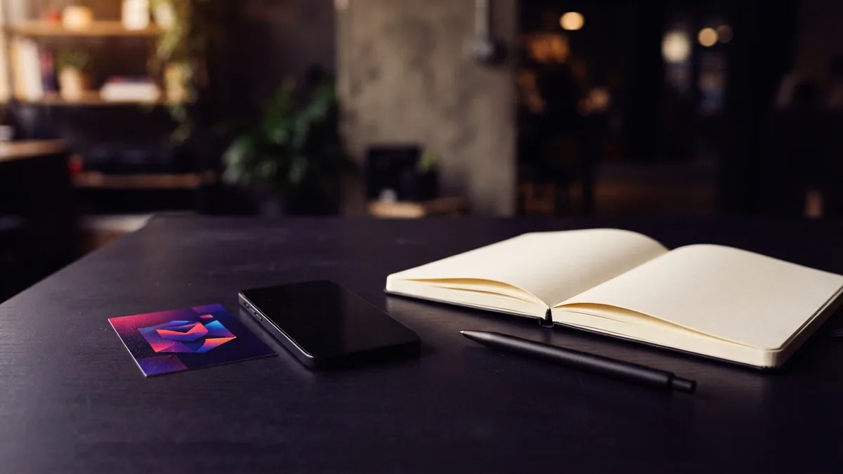Opening a Snapchat public profile Phone and avatar card arranged beside a notebook for profile planning