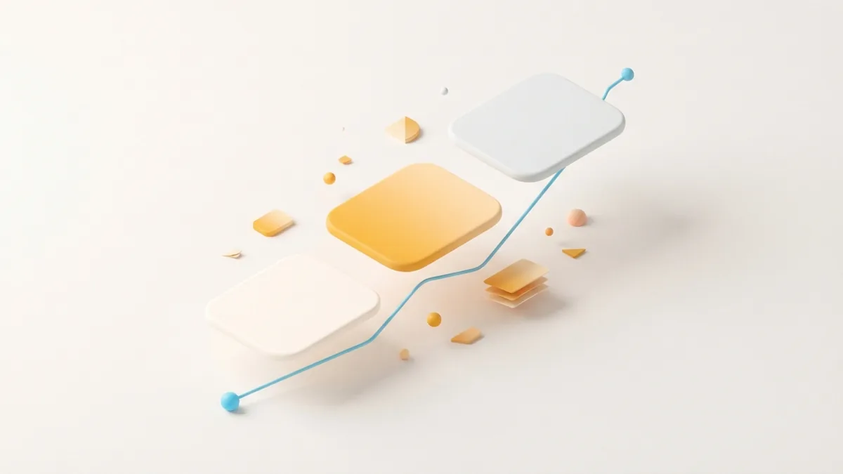 Plan a clearer Instagram bio Floating cards arranged as a clear path for a longer Instagram bio