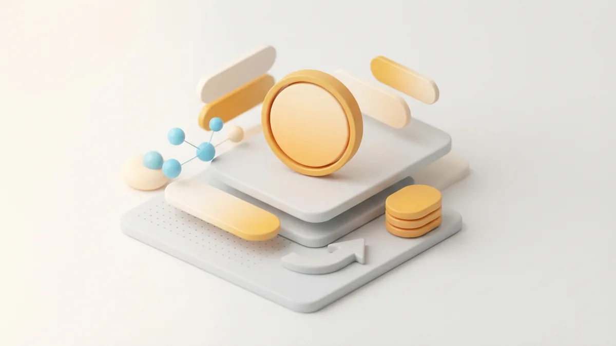 Simple visual shapes arranged to support an Instagram bio message
