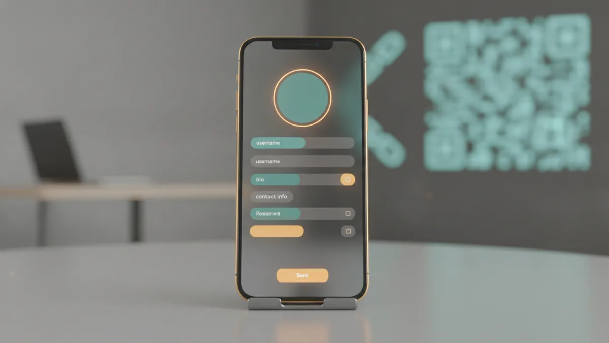 Editing a profile website field on a smartphone