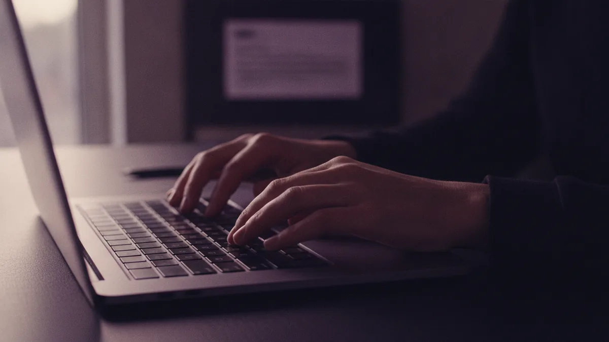Carefully typing to keep Instagram bio under 150 characters.