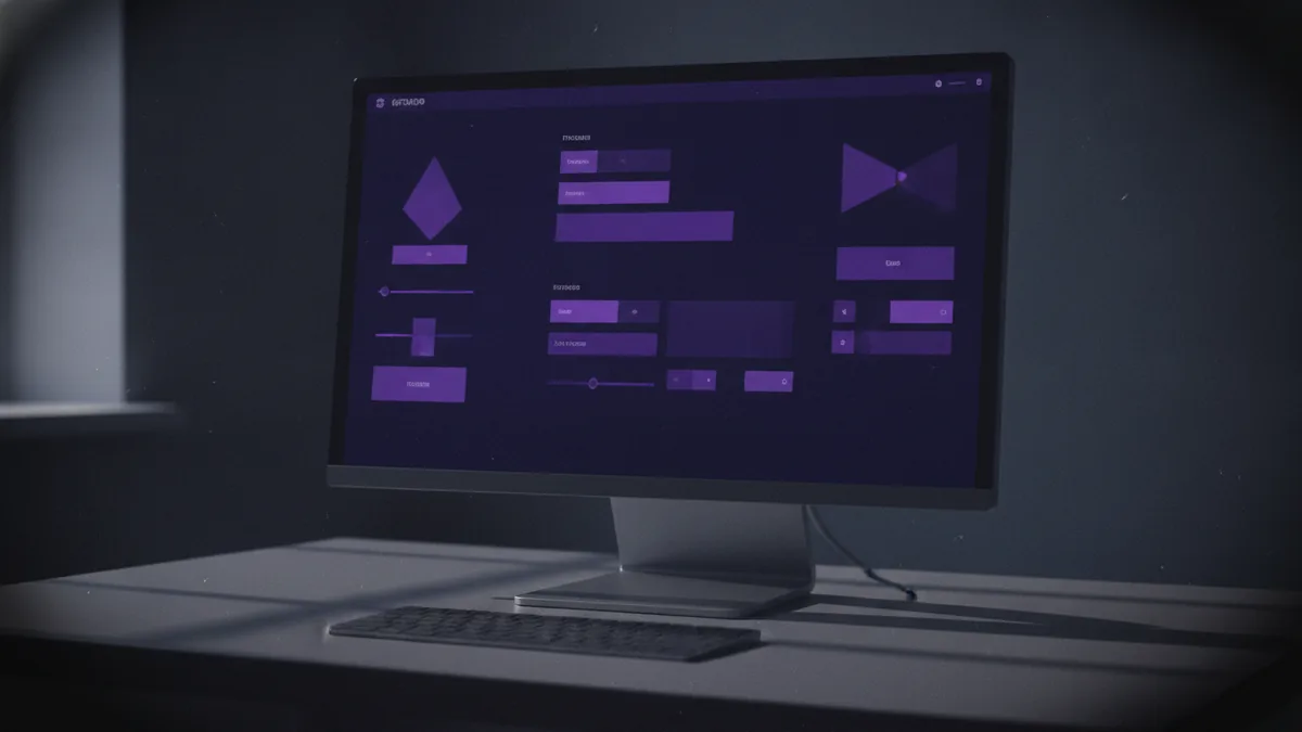Monitor showing a generic theme editor view for customizing a Tumblr blog